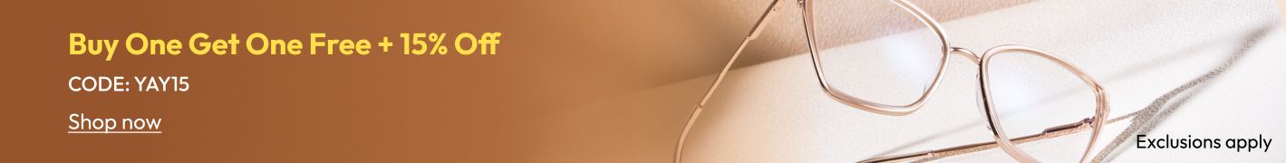 Buy One Get One Free + 15% Off Lenses