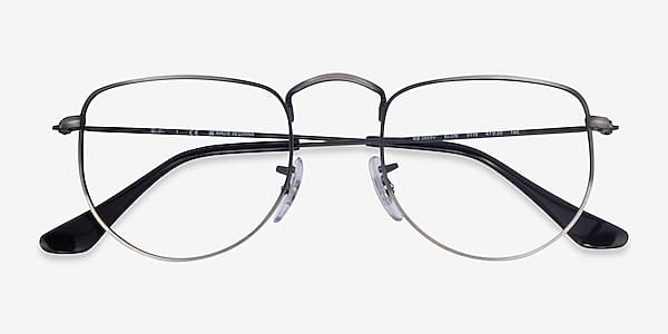 Matte Antique Gunmetal Ray-Ban RB3958V Elon -  Metal Eyeglasses