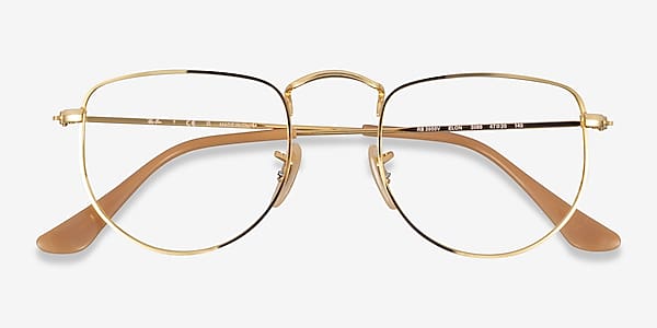 Gold Ray-Ban RB3958V Elon -  Metal Eyeglasses