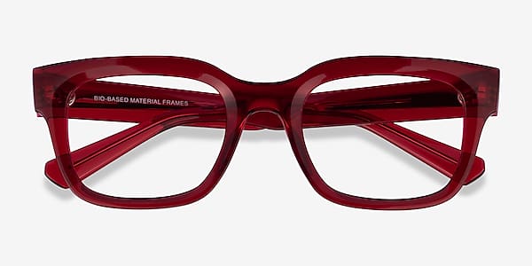 Transparent Red Ray-Ban RB7217 Chad -  Eco-friendly Eyeglasses