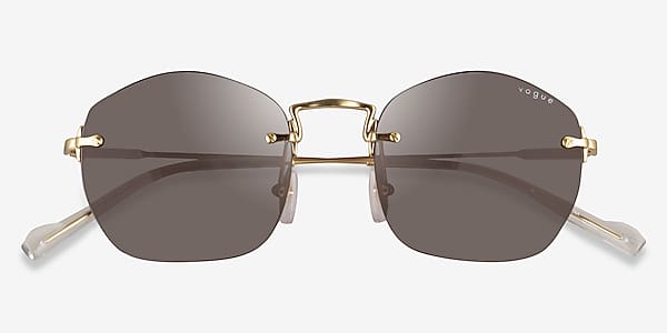 Brushed Gold Vogue Eyewear VO4216S -  Metal Sunglasses