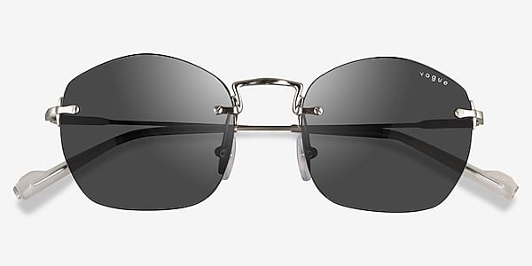Brushed Silver Vogue Eyewear VO4216S -  Metal Sunglasses