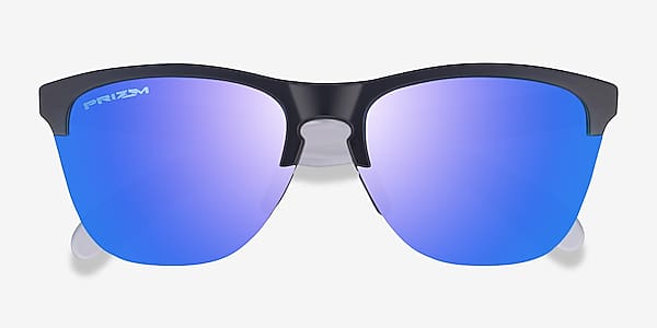 Matte Black Matte Clear Oakley Frogskins Lite -  Plastic Sunglasses