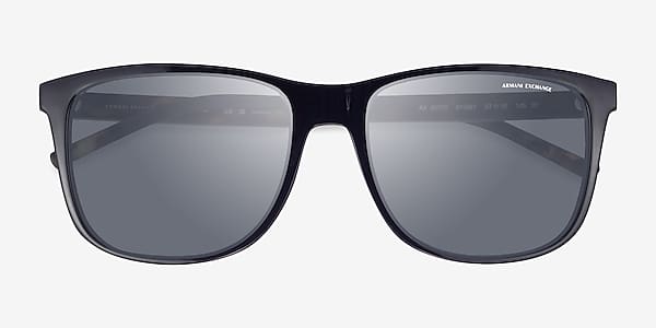Shiny Black Armani Exchange AX4070S -  Plastic Sunglasses