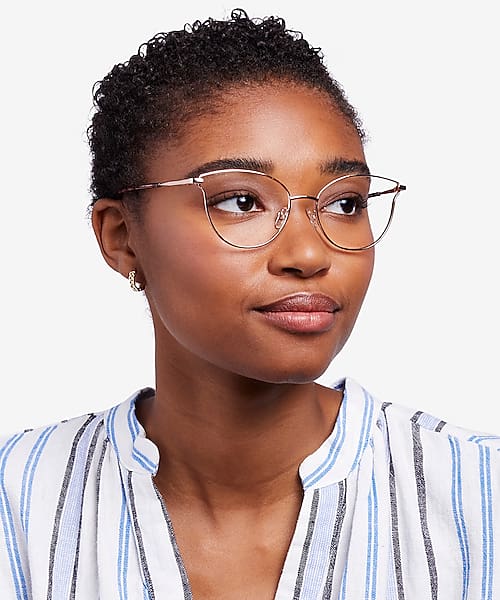 Rose Gold Trance -  Metal Eyeglasses