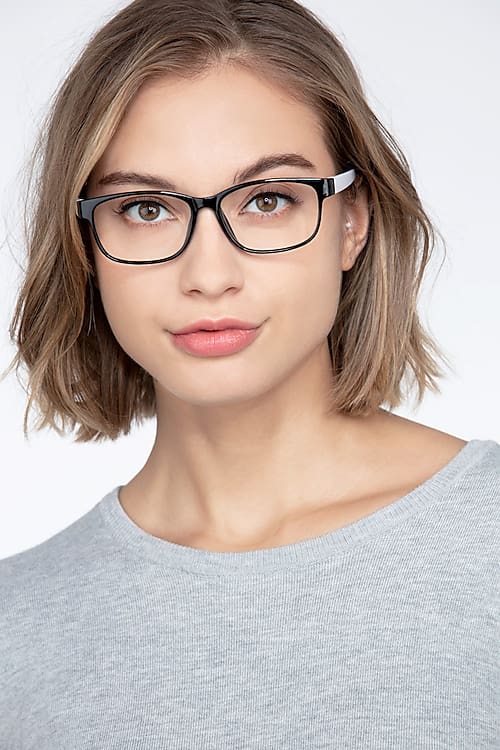 Black/White Robbie -  Plastic Eyeglasses