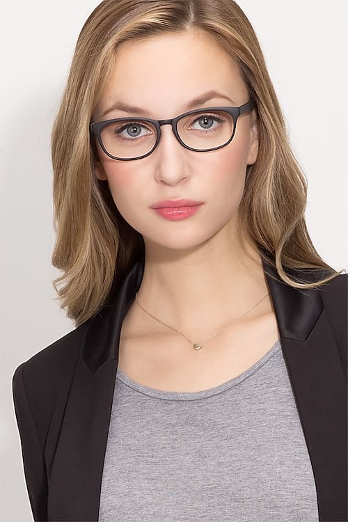 Matte Black Drums -  Plastic Eyeglasses