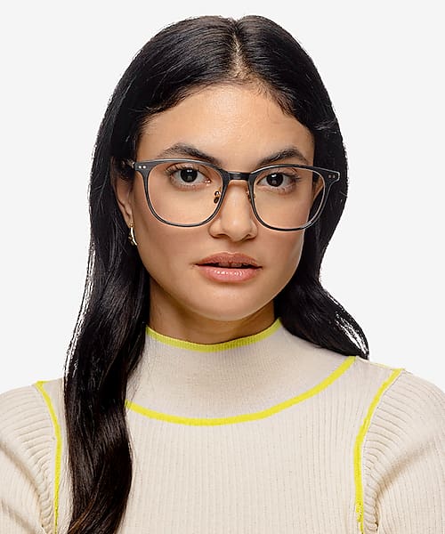 Black Golden Follow -  Acetate Eyeglasses