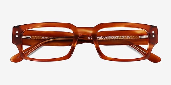 Striped Brown Bryn -  Acetate Eyeglasses