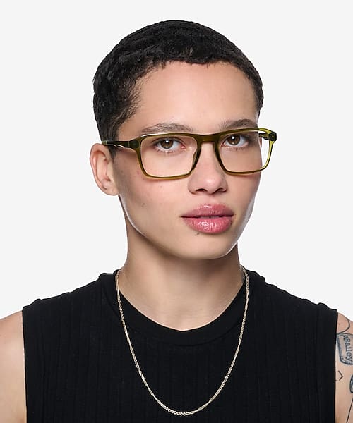 Clear Green Stormwind -  Plastic Eyeglasses