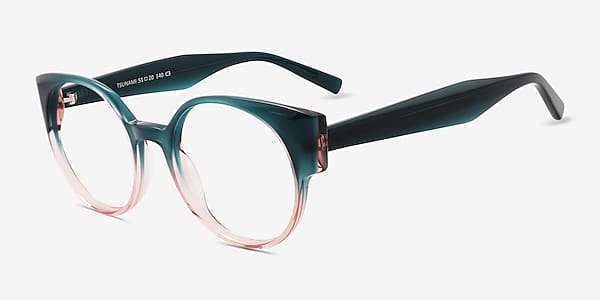 Green Pink Tsunami -  Acetate Eyeglasses