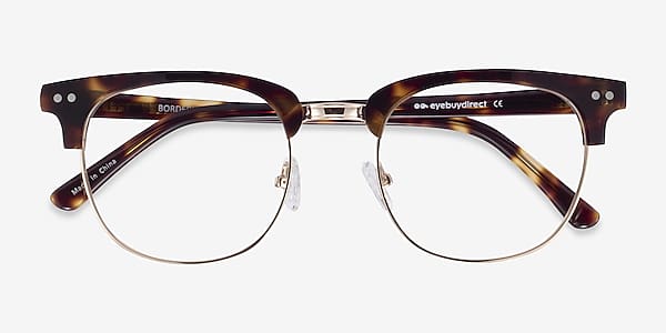 Tortoise Borderline -  Acetate-metal Eyeglasses