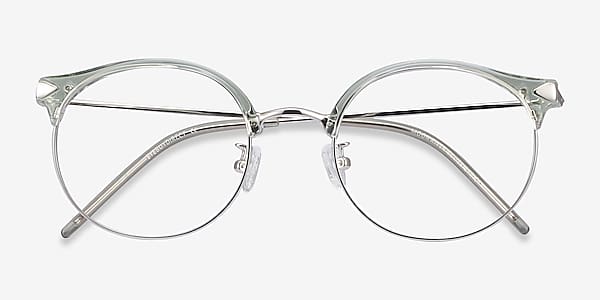 Clear Green Moon River -  Plastic-metal Eyeglasses