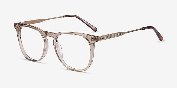Clear Brown Vinyl -  Acetate-metal Eyeglasses