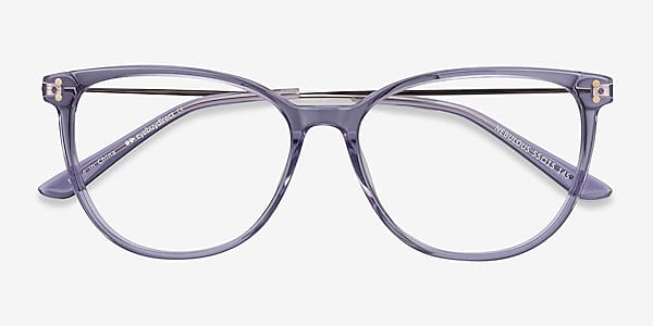 Clear Purple Nebulous -  Acetate-metal Eyeglasses