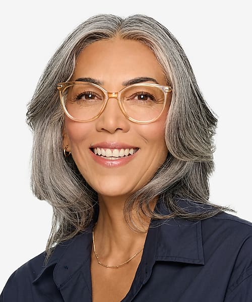 Clear Melon Attitude -  Acetate-metal Eyeglasses