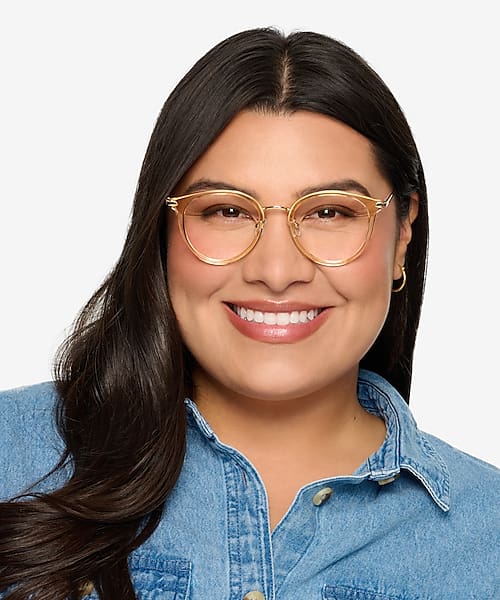 Clear Melon Hollie -  Plastic-metal Eyeglasses