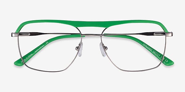 Green & Gunmetal Dynamo -  Acetate-metal Eyeglasses