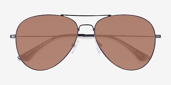 Black Good Vibrations -  Metal Sunglasses
