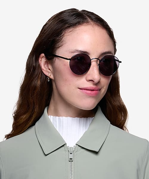  Navy  Rex -  Metal Sunglasses