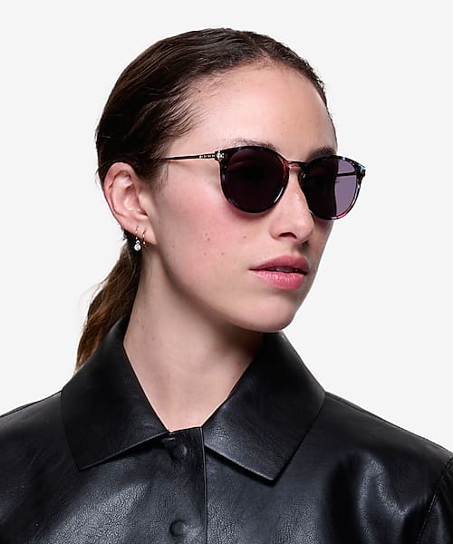 Pink/Floral Monroe -  Plastic-metal Sunglasses