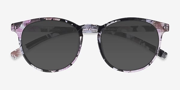 Blue/Floral Deja Vu -  Plastic Sunglasses