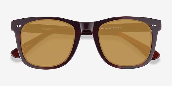 Brown Striped Nevada -  Acetate Sunglasses