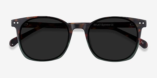 Tortoise Green Soleil -  Acetate Sunglasses
